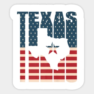 Lone Star Texas American Flag Patriot Sticker